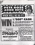 1983 Toranos Restaurant - Contest Flier - 4000 Hits.jpg