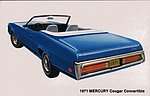 1971 Pete Rose and Johnny Bench Lincoln Mercury - Postcard - 1971 Mercury Cougar Convertible.jpg