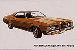 1971 Pete Rose and Johnny Bench Lincoln Mercury - Postcard - 1971 Mercury Cougar XR-7 2-Door Hardtop.jpg