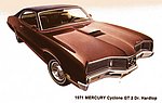 1971 Pete Rose and Johnny Bench Lincoln Mercury - Postcard - 1971 Mercury Cyclone GT 2-Door Hardtop.jpg