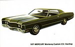 1971 Pete Rose and Johnny Bench Lincoln Mercury - Postcard - 1971 Mercury Monterey Custom 2-Door Hardtop.jpg